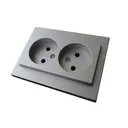 Розетка встраиваемая Liregus Epsilon 28-1751 цвет серебро