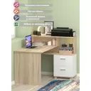 Стол компьютерный Мэрдэс СМД-105Низ 105x91x135 см ЛДСП цвет белый/дуб сонома