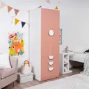 Шкаф распашной Гуд лакк Пикси с 2 дверями 3 ящиками и полкой 61x183x57 см ДСП цвет мечтательный пион