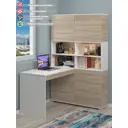 Стол компьютерный Мэрдэс СМД-120 БЕС 1218x1895x1329 см ЛДСП цвет белый/дуб сонома