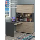 Стол компьютерный Мэрдэс СМД-120 ГС 1218x1895x1329 см ЛДСП цвет графит/дуб сонома