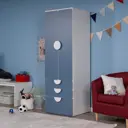 Шкаф распашной Гуд лакк Пикси с 2 дверями 3 ящиками и полкой 61x183x57 см ДСП цвет озорной василек