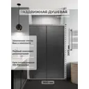 Душевая дверь H.a.g Berlin Door 1900 Matte GREY CP 190см раздвижная эффект стекла матовое