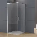 Душевой уголок Vincea Rapid-N VSS-3RN прямоугольный 90x80см хромированный профиль эффект стекла прозрачное закаленное стекло