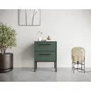 Тумба прикроватная Этажерка Nicole NEM16G 40x55x35 см 2 ящика ЛДСП цвет зеленый