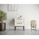 Тумба прикроватная Этажерка Nicole NEM16 40x55x35 см 2 ящика ЛДСП цвет белый