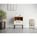 Тумба прикроватная Этажерка Nicole NEM17 40x55x35 см 1 ящик ЛДСП цвет белый