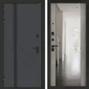 Входная дверь Bunker Бункер BN-12 левый 205x88см цвет веллюто оскуро/бетон светлый с зеркалом ФЛЗ-1