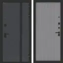 Входная дверь Bunker Бункер BN-12 правый 205x96см цвет веллюто оскуро/серый софт рельеф с панелью Хомс