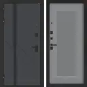 Входная дверь Bunker Бункер BN-12 левый 205x88см цвет веллюто оскуро/серый софт рельеф с панелью Амстрод