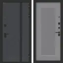 Входная дверь Bunker Бункер BN-12 левый 205x96см цвет веллюто оскуро/серый софт рельеф с панелью Амстрод