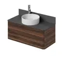 Тумба под раковину подвесная Итана 4657839164692 100см цвет орех пекан шоколад стронг