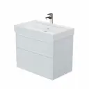 Тумба под раковину подвесная Aquanet 00346309 75см цвет белый глянец