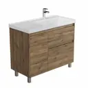 Тумба под раковину напольная Aquanet Nova Lite 00346347 100см правая цвет дуб рустикальный