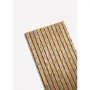 Реечная акустическая панель Akupanel дуб бурбон 2790x500x18мм 1.395м² серый 2шт