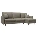 Диван угловой Лига-064 НПБ Лига диванов 129931 248x98x163 см экокожа цвет grifon 04 бежевый