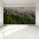 Фотообои флизелиновые Фотообоикин Лес в тумане 500x271 см