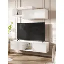 Модульная стенка Сима-ленд Норд 150x33x35 см ЛДСП цвет белый глянец/белый