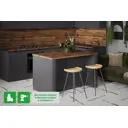 Кухонный остров Ариана + сборка 150х90 см ЛДСП/эмаль МДФ цвет графит