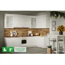 Кухонный гарнитур Кристина+ сборка угловой ЛДСП/эмаль МДФ 300x150x246 см кремовый