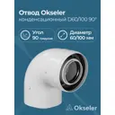 Комплект дымохода коаксильный Okseler D100 187x155 мм оцинкованная сталь oks00108