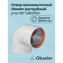 Комплект дымохода коаксильный Okseler D100 155x185 мм оцинкованная сталь oks00113