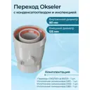 Комплект дымохода коаксильный Okseler D125 150x145 мм оцинкованная сталь oks00116