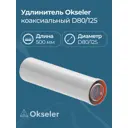 Комплект дымохода коаксильный Okseler D125 144x144 мм оцинкованная сталь oks00128