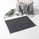 Коврик декоративный махровый Этель Lines хлопок 50х70 см цвет тёмно-серый