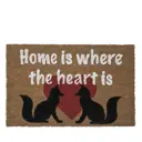 Коврик придверный Borghouse Home is where the heart is 40x60 см