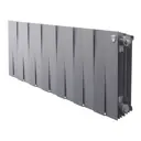 Радиатор секционный Royal thermo PianoForte 300 300/100 14 секций боковое подключение биметалл цвет серебристый без кроншейнов