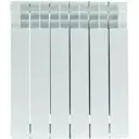 Радиатор секционный Stout Titan 500 SRB-3310-050006 500/100 6 секций боковое подключение биметалл цвет белый с кронштейном