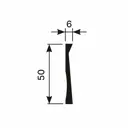 Плинтус Cosca décor 00-00070615 на стену и потолок полистирол белый 2000x6x6 мм 1 шт