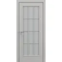 Дверь межкомнатная Zadoor Classic Неаполь Английская Классика остеклённая 200x80см полипропилен цвет серый без замка и петель