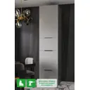 Кухонный пенал д/техники Эльза+ сборка ЛДСП/эмаль МДФ 60x55x245 см с доводчиками светло-серый