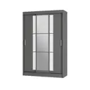 Шкаф-купе Bts Денвер УТ-00155349 с 3 дверями 200x131х50 см 4 полки ЛДСП цвет графит