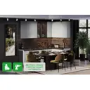 Кухонный гарнитур угловой Милена+ сборка ЛДСП/эмаль МДФ 280 см x 150 см x 246 см светло-серый