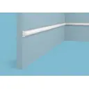 Плинтус Cosca 00-00079139 на стену и потолок полистирол белый 2000x12x12 мм 1 шт