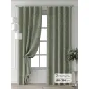 Комплект штор Comfy way Форнерс - 713 - 260 см CW709713260-260 на шторной ленте 260x150 см цвет зеленый