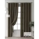 Комплект штор Comfy way Форнерс - 652 - 240 см CW709652240-240 на шторной ленте 240x150 см цвет коричневый