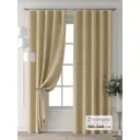 Комплект штор Comfy way Форнерс - 694 - 240 см CW709694240-240 на шторной ленте 240x150 см цвет бежевый