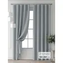 Комплект штор Comfy way Форнерс - 702 - 260 см CW709702260-260 на шторной ленте 260x150 см цвет голубой