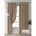 Комплект штор Comfy way Форнерс - 711 - 240 см CW709711240-240 на шторной ленте 240x150 см цвет бежевый