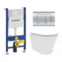 Комплект инсталляция и унитаз 3 в 1 инсталляция Geberit Duofix Delta30 унитаз подвесной Enio Neo EN5370588 и кнопка хром