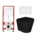 Комплект инсталляция и унитаз 3 в 1 инсталляция Tece Base 9400413 унитаз Enio Cento BL EN4280035 и кнопка белая