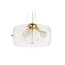 Светильник подвесной Lumina deco Globo Ldp 6018-500 pr+f.gd 3 лампы 8 м² цвет прозрачный