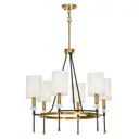 Люстра подвесная Lumina deco Rodezio Ldp 1229-6 md 6 ламп 10 м² цвет черный/латунь