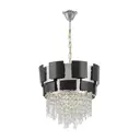 Светильник подвесной Lumina deco Kruvia Ldp 7045-400 bk+chr 4 лампы 7 м² цвет прозрачный/черный