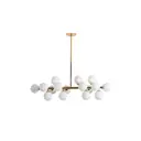 Люстра подвесная LUMINA DECO Marsiada LDP 6033-16 GD 16 ламп 15 м² цвет золото