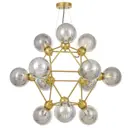Люстра подвесная Lumina deco Zodiak Ldp 160n-12 md+gy 12 ламп 29 м² цвет бронза/дымчатый